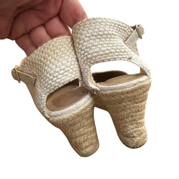 J Crew wedge heel espadrilles ankle strap high heels casual beachy heeled shoes - Picture 6 of 10